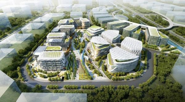 米,规划建筑面积90万平方米,分为公共服务平台和大健康产业区二大区域