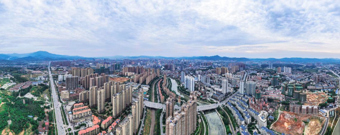 摄图网_501621000_航拍湖南怀化城市全景图(非企业商用)