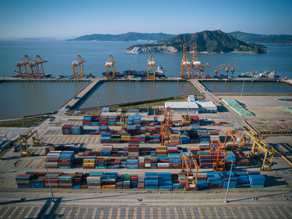 浙江温州港口货运忙